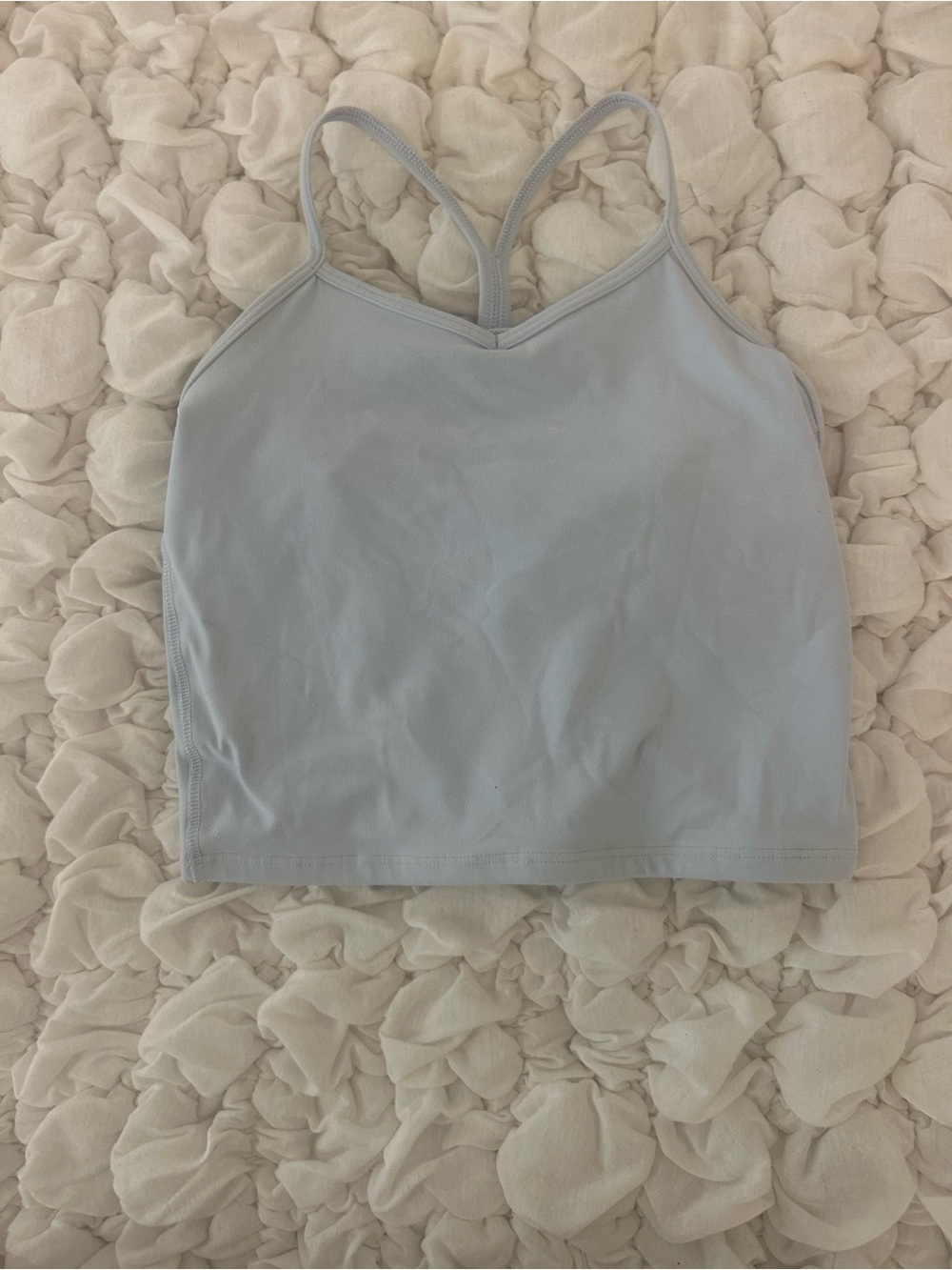 Athleta Light Blue Strappy Cropped Tank